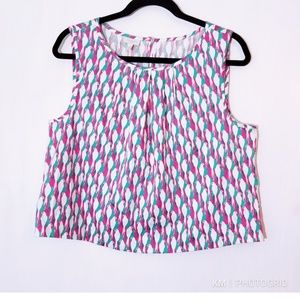 Talbots Bird Print Tank Top Size L